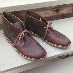 Clarks Bushacre Beeswax Brown Leather Boots